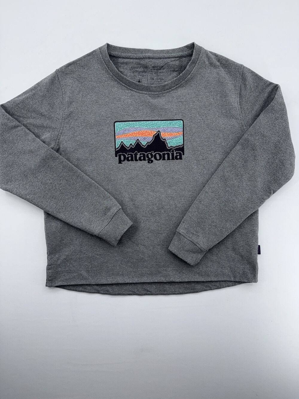 Patagonia Solar Rays 73 Uprisal Crew Heather Gray Sweatshirt Women's sz XL